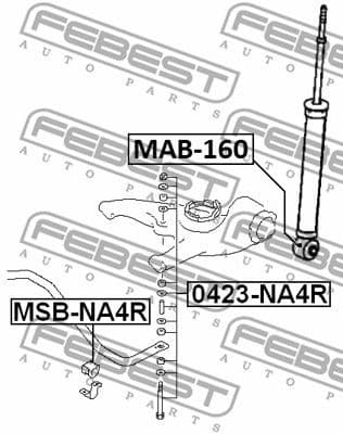 Bush, shock absorber MAB-160