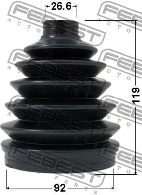 Bellow, drive shaft 0417P-V75 - image 2