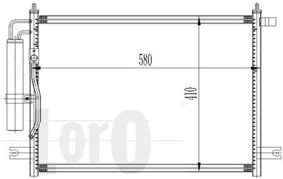 Condenser, air conditioning LORO 007-016-0001 - image 2