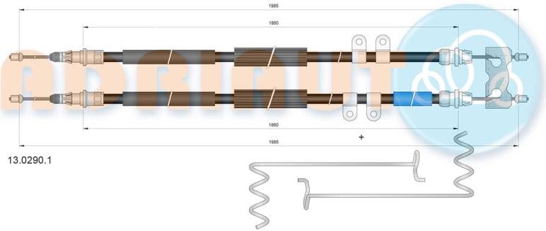 Cable Pull, parking brake 13.0290.1