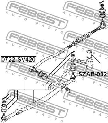 Bush, pitman arm SZAB-032 - image 2