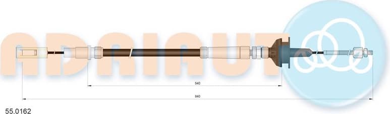 Cable Pull, clutch control 55.0162