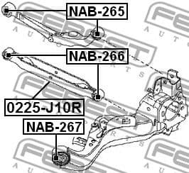 Mounting, control/trailing arm NAB-267 - image 2