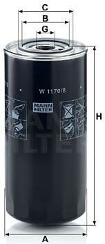 Hydraulic Filter, steering W1170