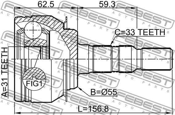 Joint Kit, drive shaft 1010-J300 - image 2