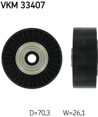 Deflection/Guide Pulley, V-ribbed belt VKM 33407 - image 2