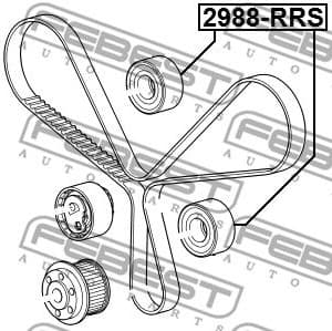 Deflection Pulley/Guide Pulley, timing belt 2988-RRS - image 2