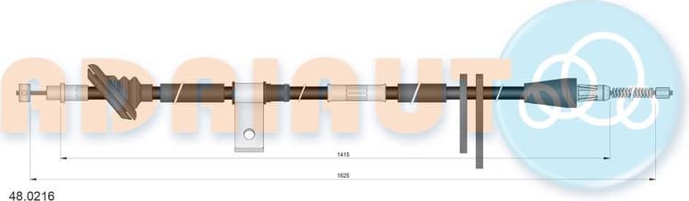 Cable Pull, parking brake 48.0216