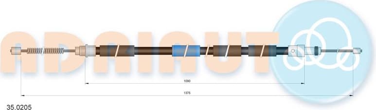 Cable Pull, parking brake 35.0205