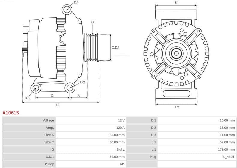 Alternator AS A1061S - image 5