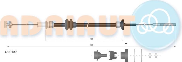 Cable Pull, clutch control 45.0137