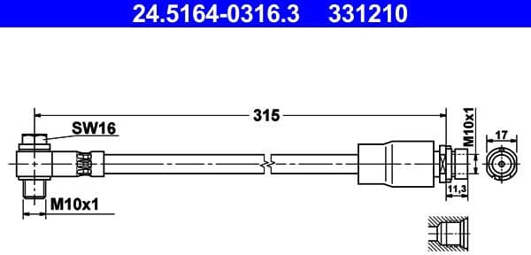 Brake Hose 24.5164-0316.3