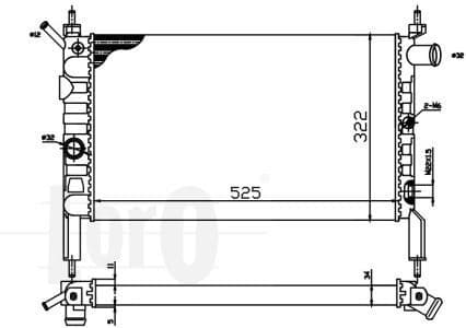 Radiator, engine cooling LORO 037-017-0002 - image 2