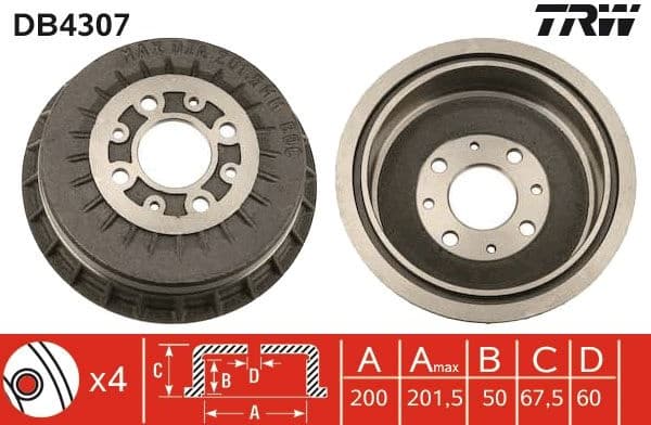Brake Drum DB4307 - image 2