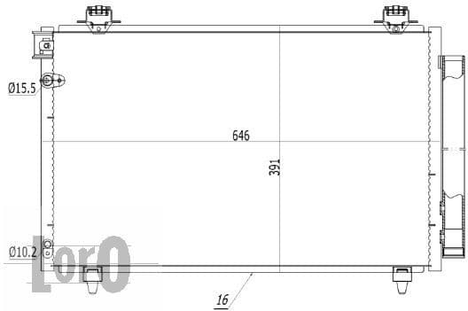 Condenser, air conditioning LORO 051-016-0009 - image 2