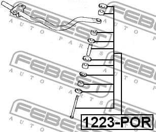 Link/Coupling Rod, stabiliser bar 1223-POR - image 2