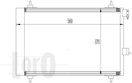 Condenser, air conditioning LORO 009-016-0009 - image 2
