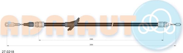 Cable Pull, parking brake 27.0218