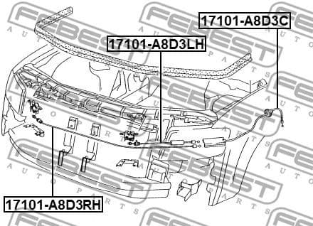 Bonnet Cable 17101-A8D3LH - image 2