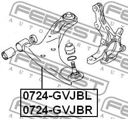 Control/Trailing Arm, wheel suspension 0724-GVJBR