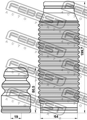 Dust Cover Kit, shock absorber KSHB-CERR-KIT - image 2