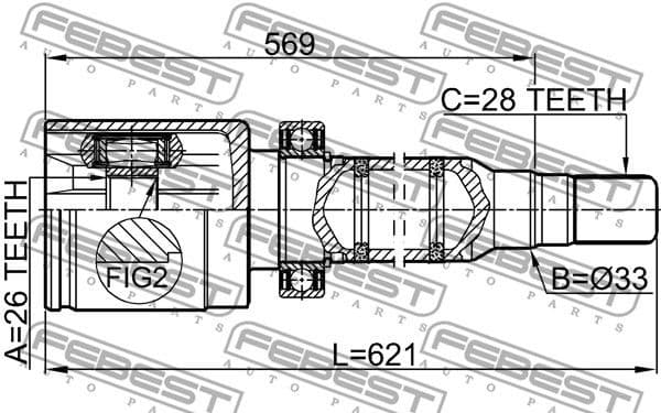 Joint Kit, drive shaft 2711-S60IIRH - image 2