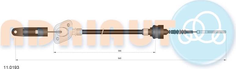 Cable Pull, clutch control 11.0193