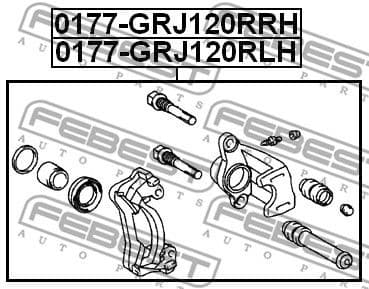 Brake Caliper 0177-GRJ120RLH - image 2