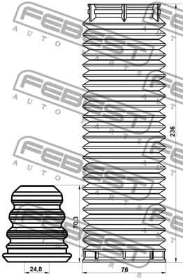 Dust Cover Kit, shock absorber FDSHB-KUGF-KIT - image 2