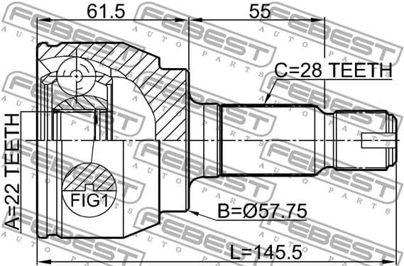 Joint Kit, drive shaft 2910-FLIIR - image 2