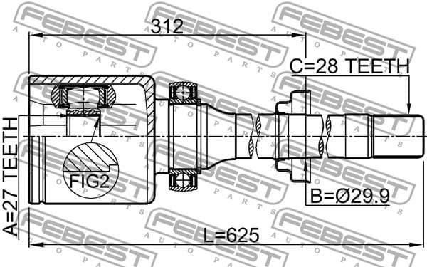 Joint Kit, drive shaft 2911-FLIIRH - image 2