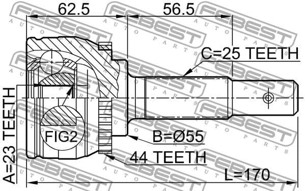 Joint Kit, drive shaft 0210-QG18DEA44 - image 2