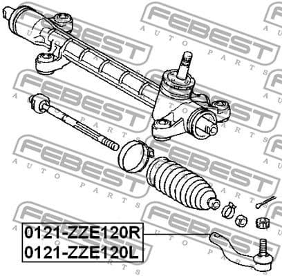 Tie Rod End 0121-ZZE120L - image 2