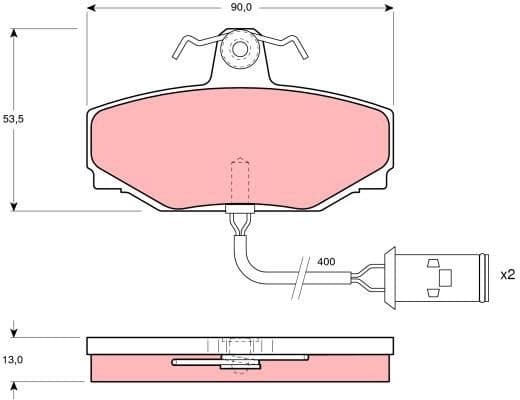 Brake Pad Set, disc brake GDB412 - image 2
