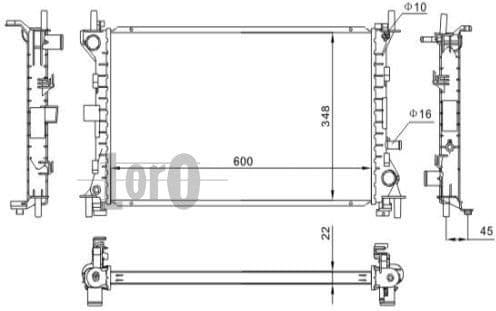 Radiator, engine cooling LORO 017-017-0031 - image 2