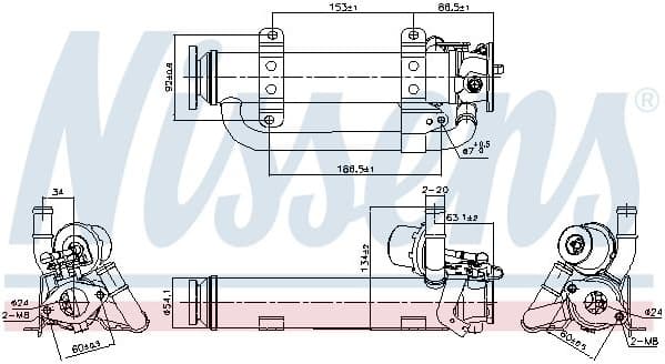 Cooler, exhaust gas recirculation ** FIRST FIT ** 989398