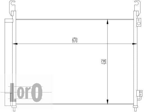 Condenser, air conditioning LORO 042-016-0045 - image 2