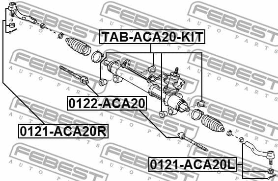 Mounting, steering gear TAB-ACA20-KIT - image 2
