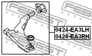 Control/Trailing Arm, wheel suspension 0424-EA3RH