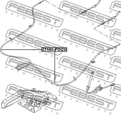 Cable Pull, parking brake 21100-FOCIII - image 2