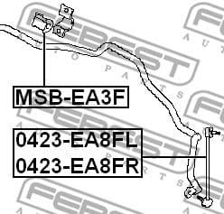 Link/Coupling Rod, stabiliser bar 0423-EA8FL - image 2