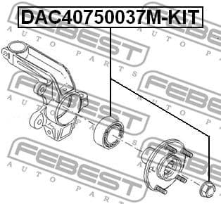 Wheel Bearing DAC40750037M-KIT - image 2