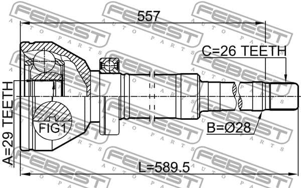 Joint Kit, drive shaft 2711-XC90WDRH - image 2