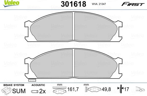Brake Pad Set, disc brake ESSENTIAL 301618