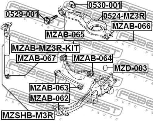 Control/Trailing Arm, wheel suspension 0524-MZ3R - image 2
