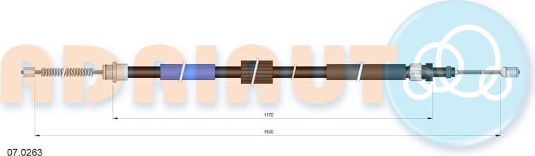 Cable Pull, parking brake 07.0263