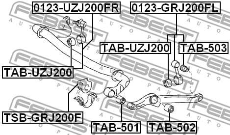 Mounting, control/trailing arm TAB-502 - image 2