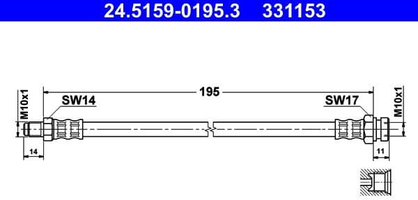 Brake Hose 24.5159-0195.3