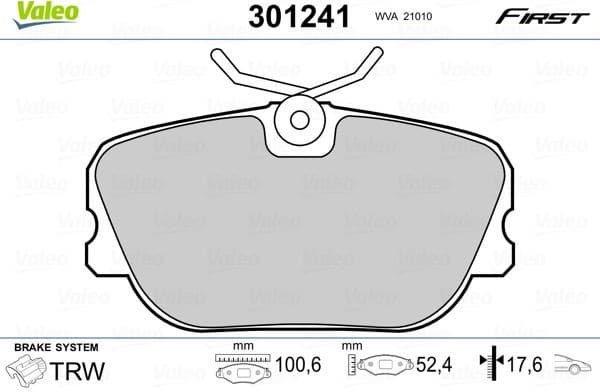 Brake Pad Set, disc brake ESSENTIAL 301241
