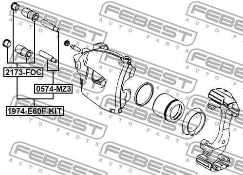 Guide Bolt, brake caliper 1974-E60F-KIT - image 2